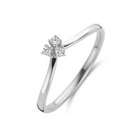 Juliet ring small - 14 kt. hvidguld med brilliantslebne diamanter | Spirit Icons